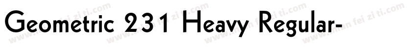 Geometric 231 Heavy Regular字体转换